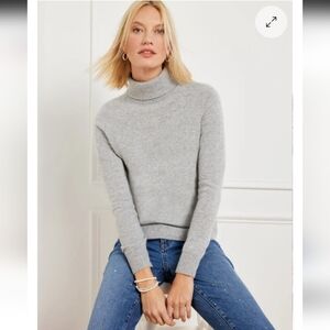 EUC TALBOTS CASHMERE BLEND TURTLENECK HOLIDAY SWEATER METALLIC SZ 2X